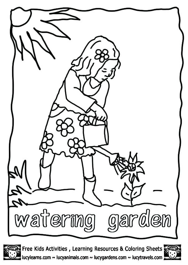 Watering Can Coloring Pages,Lucy