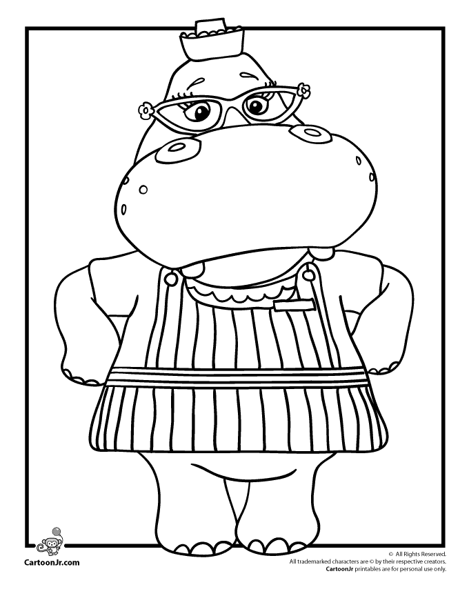 Hallie the Hippo Doc McStuffins Coloring Page | Cartoon Jr.