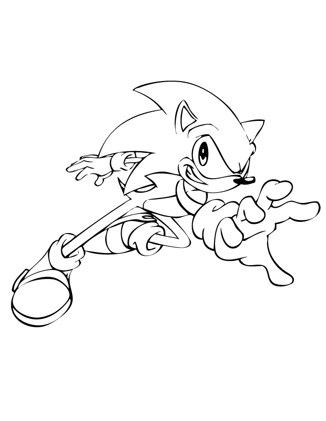 Free Printable Sonic The Hedgehog Coloring Pages | H & M Coloring