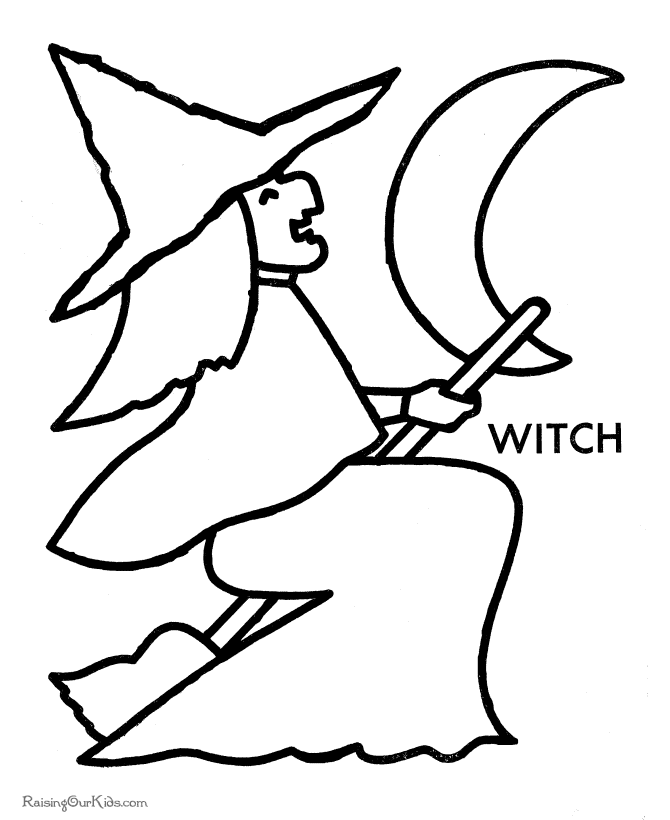Witch coloring pages for Halloween - 006