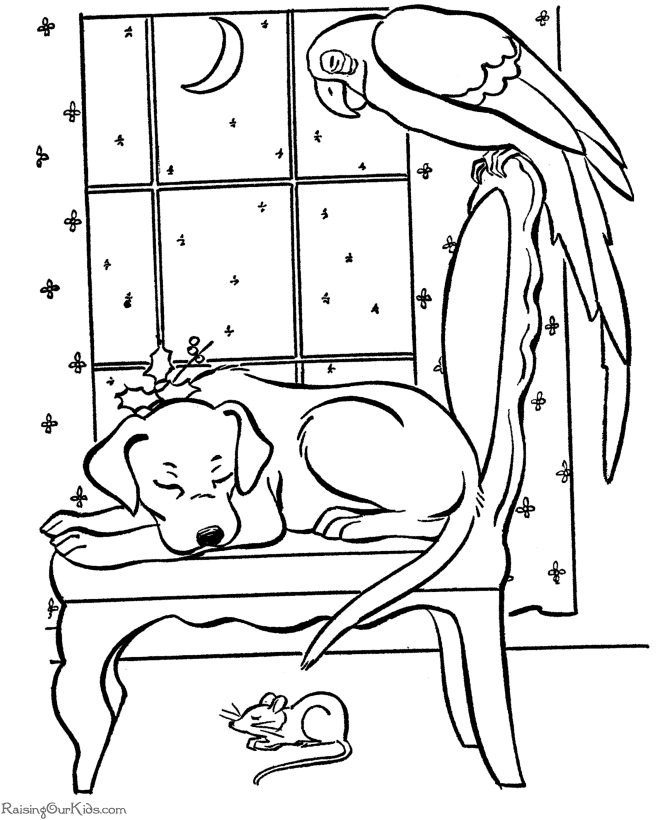 Christmas coloring pages - Christmas Eve!