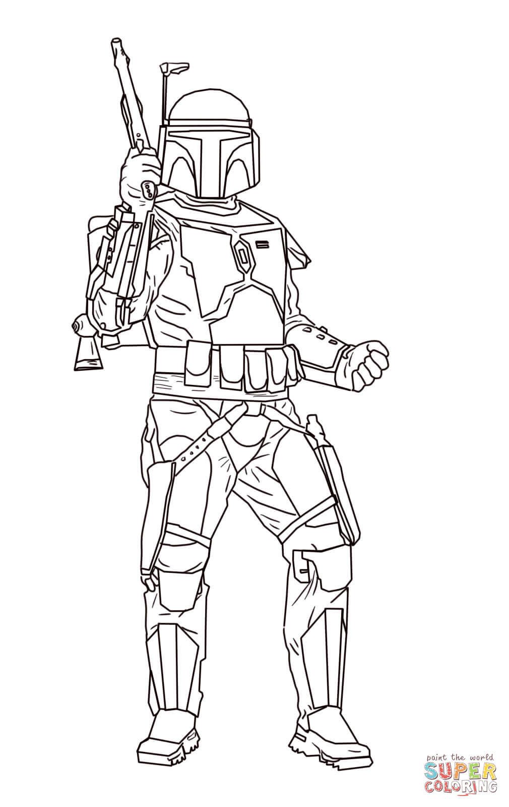 Jango Fett coloring page | Free Printable Coloring Pages