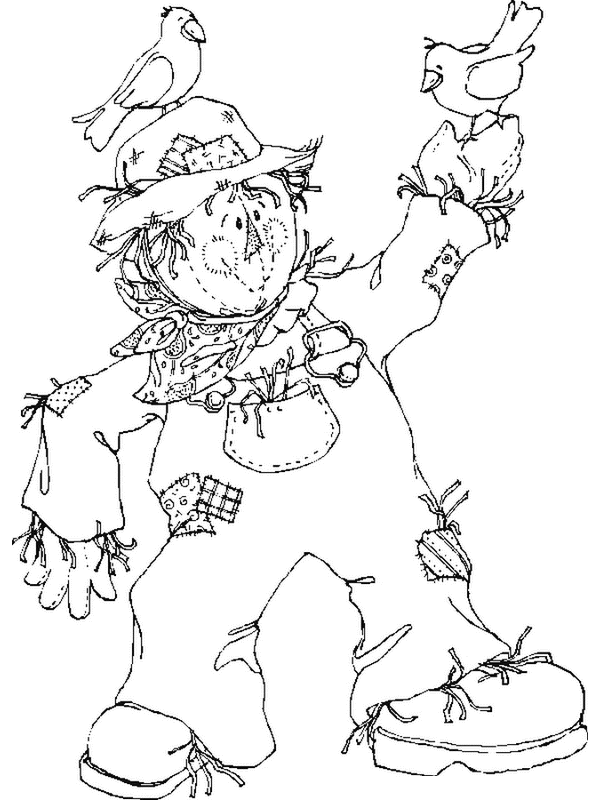Free Printable Scarecrow Coloring Pages For Kids