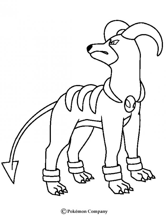 FIRE POKEMON coloring pages - Dark Houndoom