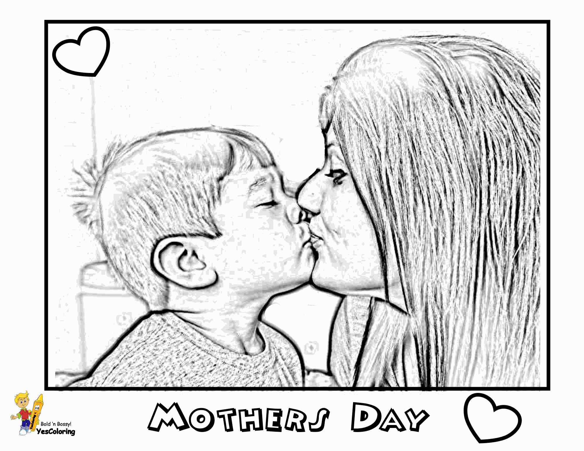 Marvelous Mothers Day Coloring Pages | YesColoring| Free | Mother