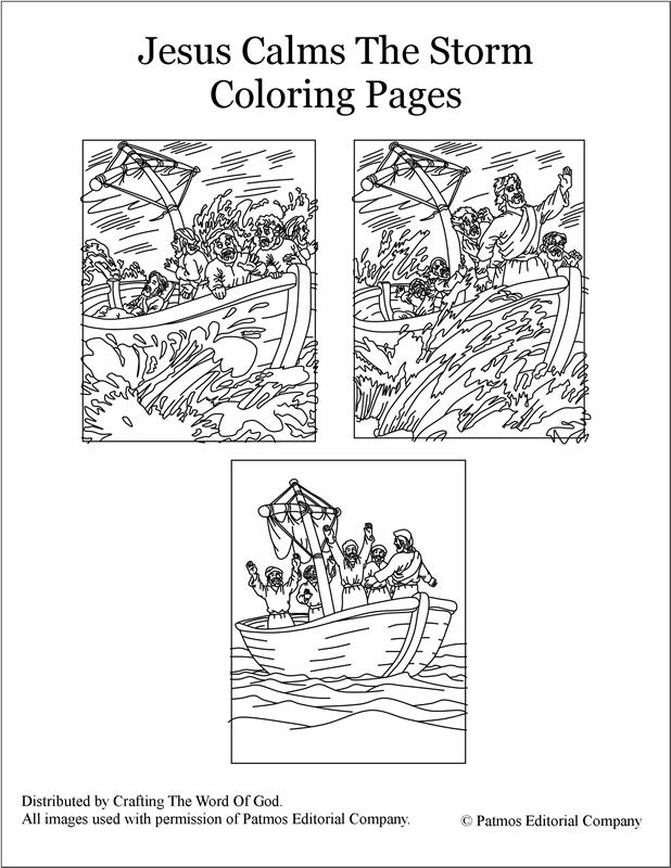 Jesus Calms The Storm- Coloring Pages Â« Crafting The Word Of God