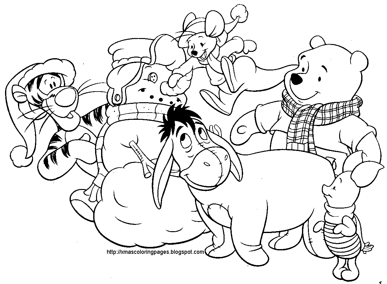Latest Disney Christmas Coloring Pages Free Large Images Good ...