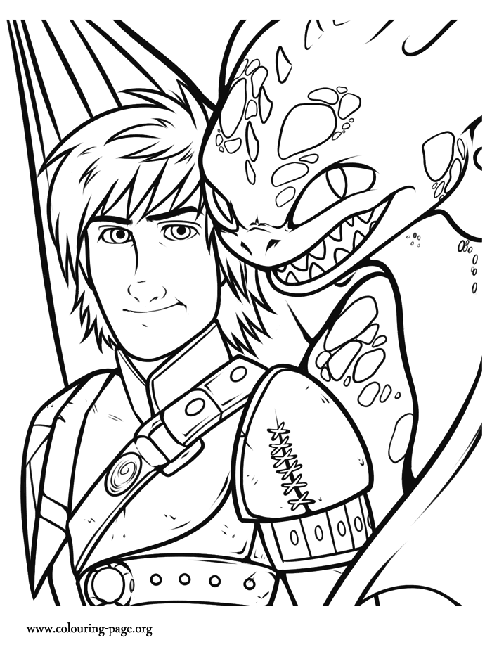 How to Train Your Dragon 2 - Hiccup and Toothless coloring page