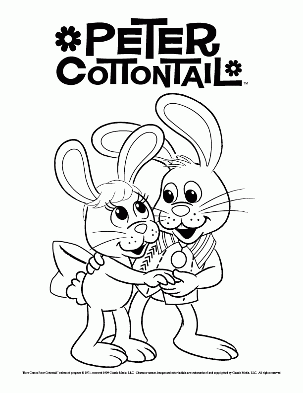 Here Comes Peter Cottontail Easter Coloring Pages | Cartoon Jr.