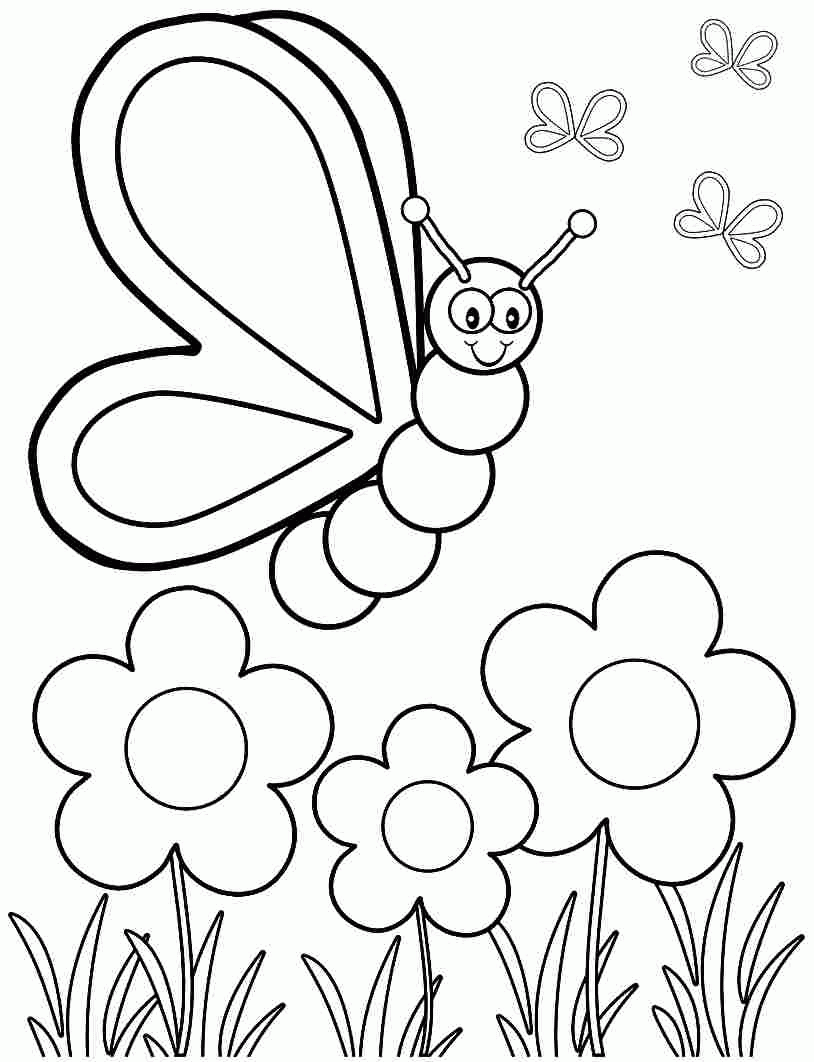 Related Preschool Coloring Pages Spring item-16628, Spring ...