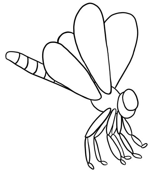 Bug Museum - Bug Coloring Pages - Dragonfly (3)