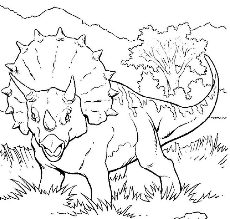 Dinosaur Printable - Coloring Pages for Kids and for Adults