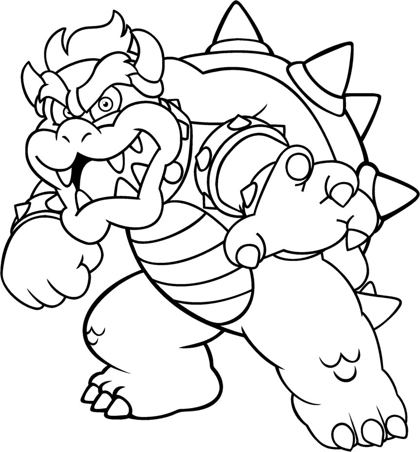 Bowser Jr Coloring Pages Printable - High Quality Coloring Pages