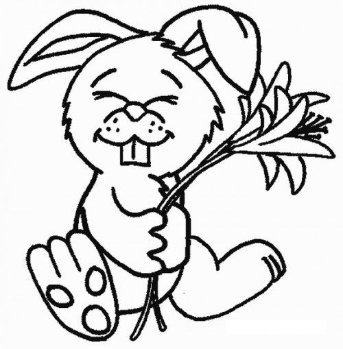 Bunny Coloring Page Printable - High Quality Coloring Pages