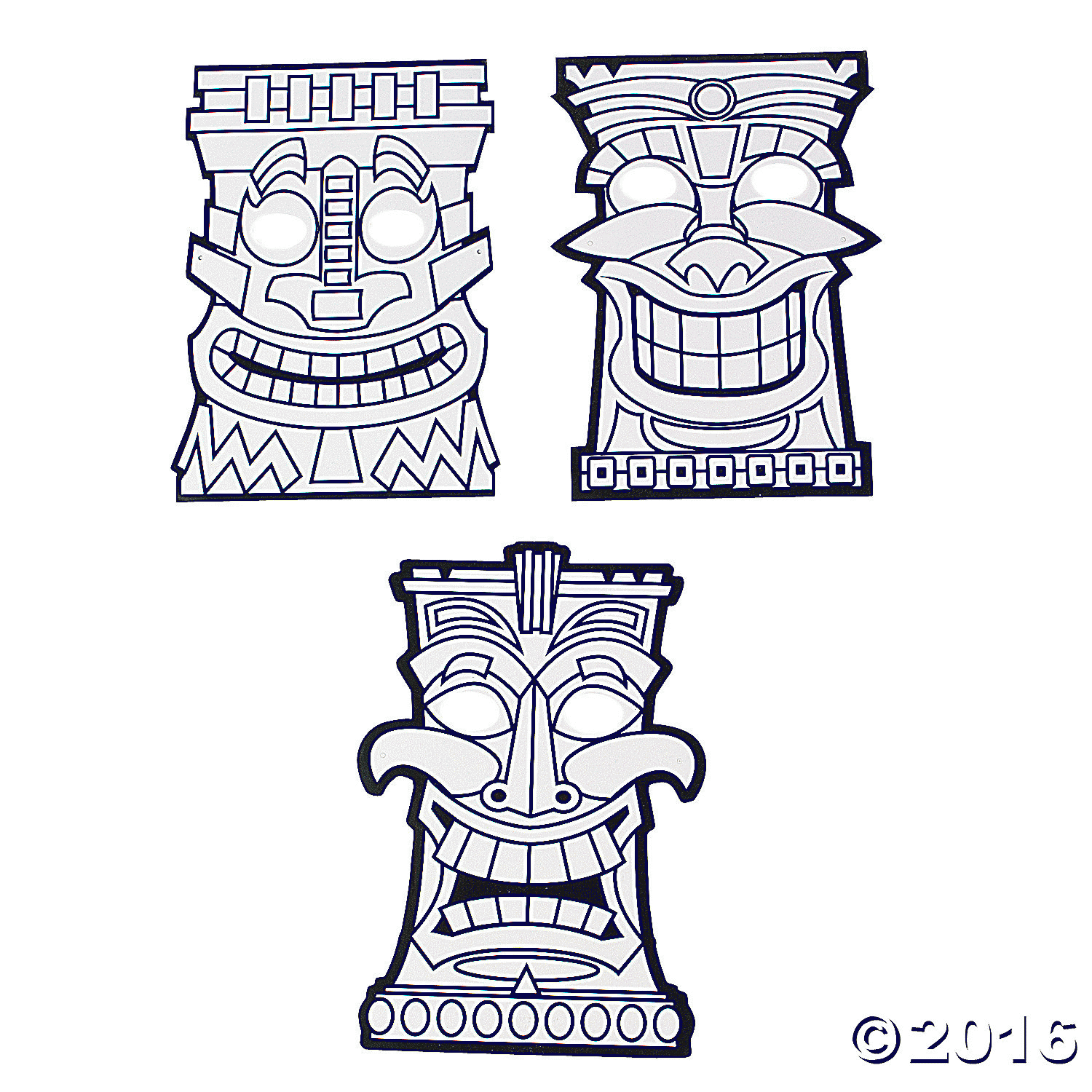 Tiki Mask Coloring Pages