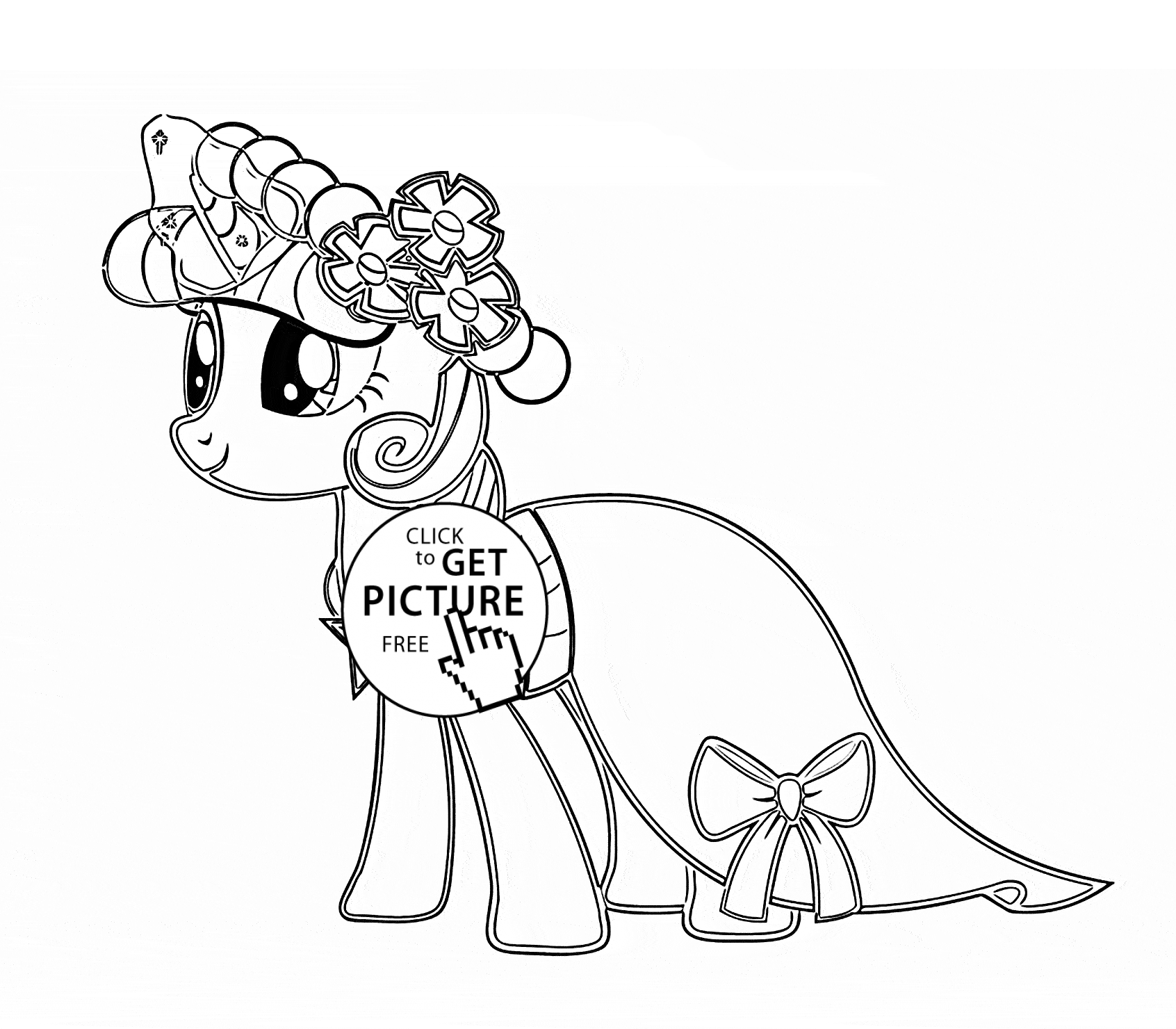 My little pony - Stylish Twilight Sparkle coloring page for kids ...