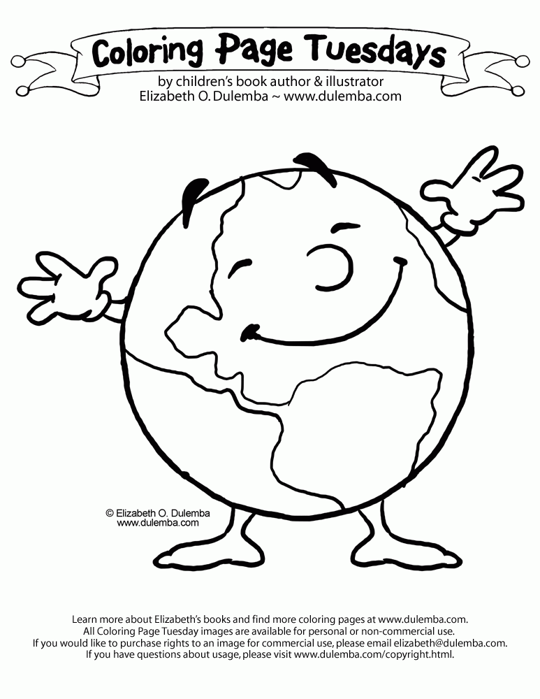 dulemba: Coloring Page Tuesday - Earth Day!