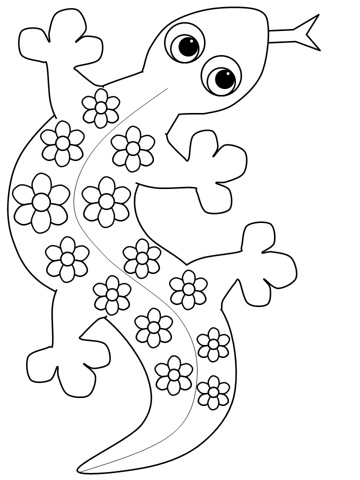 Gecko Animals Coloring Pages & Coloring Book