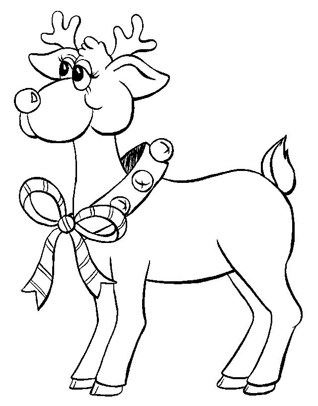 Coloring Page - Christmas reindeer coloring pages 3