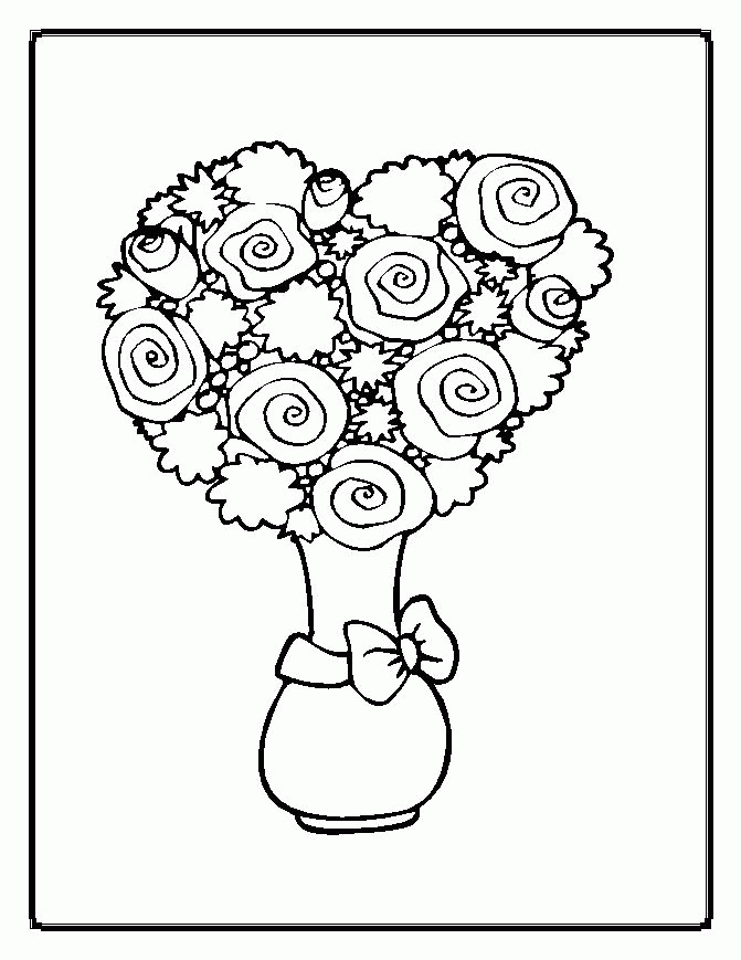 aiygveka: coloring pages of flowers in vase