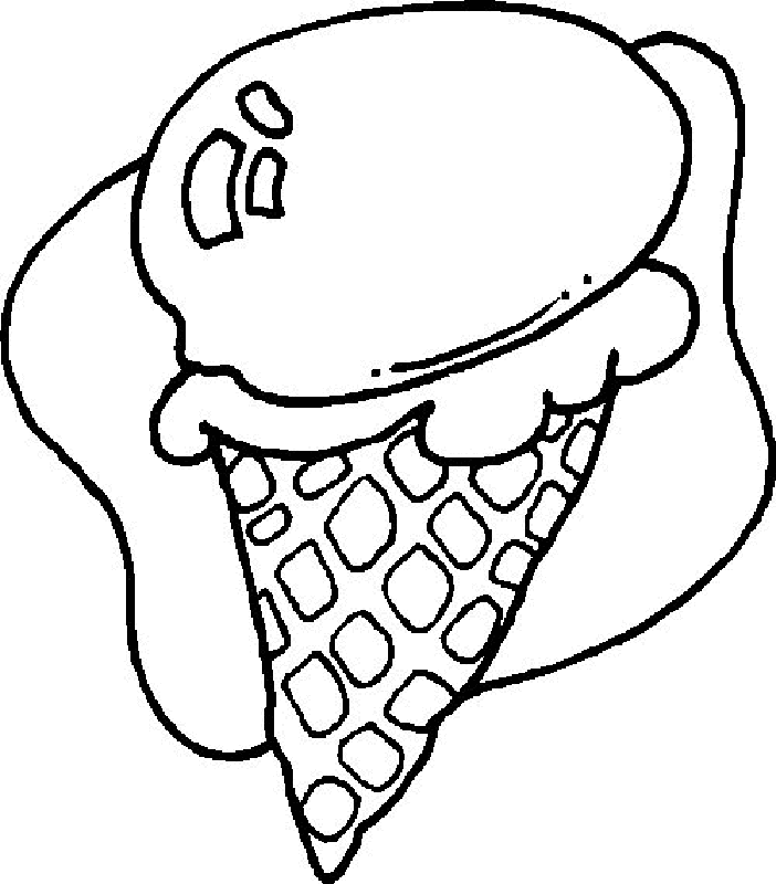 Ice Cream - Food Coloring Pages : Coloring Pages for Kids