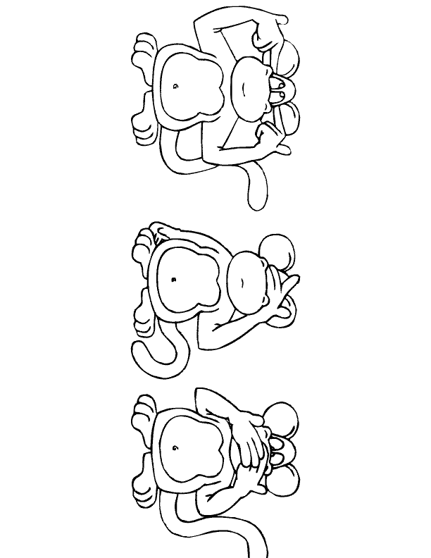 Cartoon Monkey Coloring Pages - Free Printable Coloring Pages