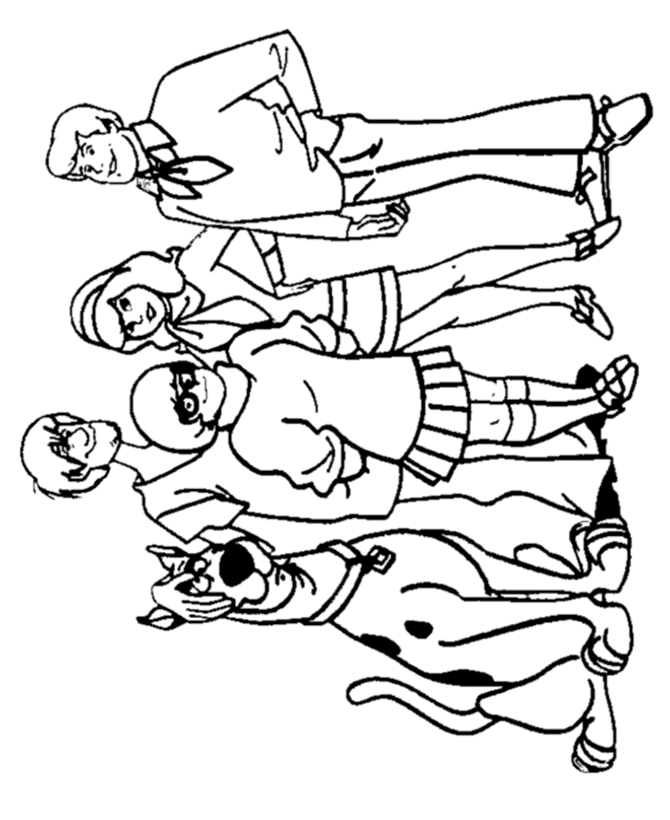 scooby doo coloring pages and all the gang