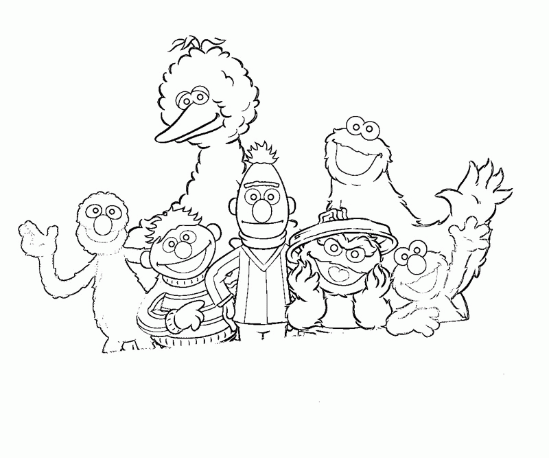 5 Sesame Street Coloring Page