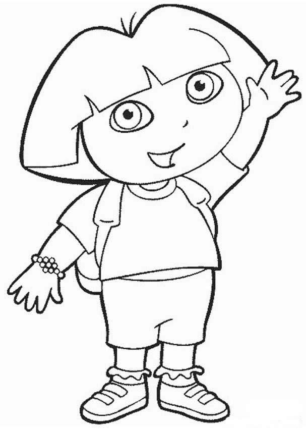 Dora The Explorer Coloring Pages For Kids : Coloring Kids – Free
