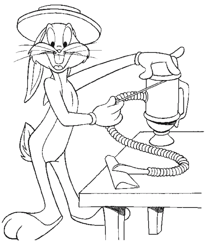 Activity Bugs Bunny Coloring Pages - Looney Tunes Cartoon Coloring