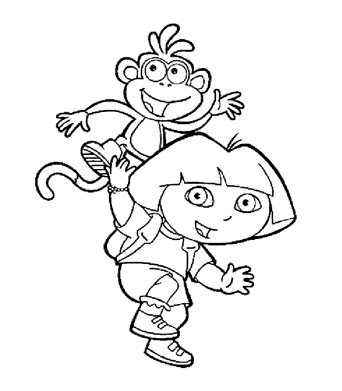 Coloring Pages Printable Dora