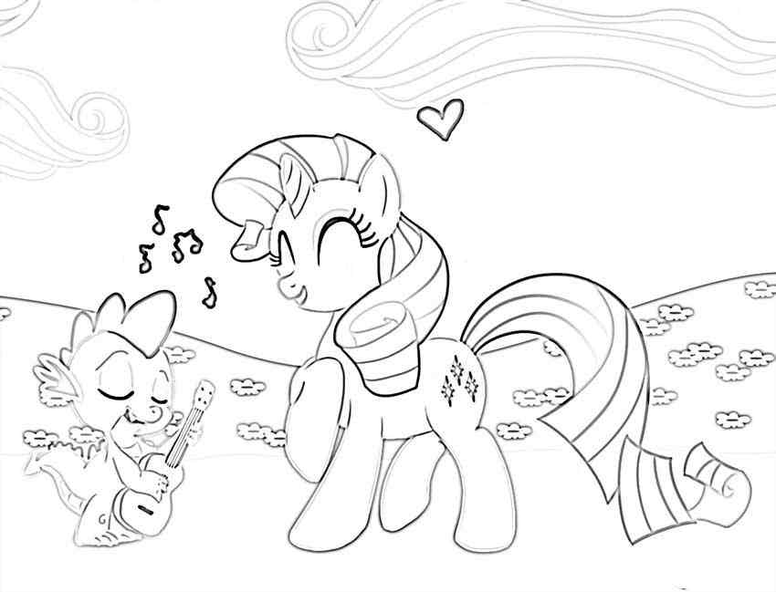 spike pony Colouring Pages