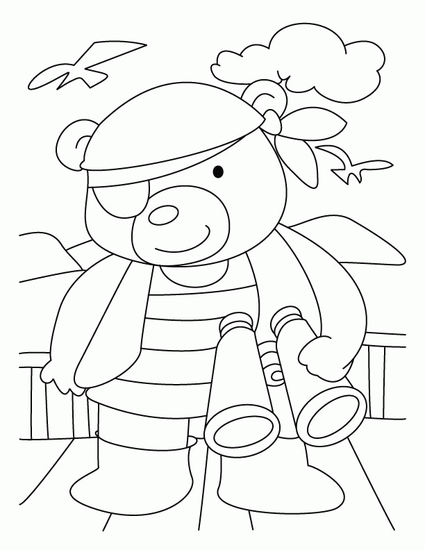 Detective bear coloring pages | Download Free Detective bear