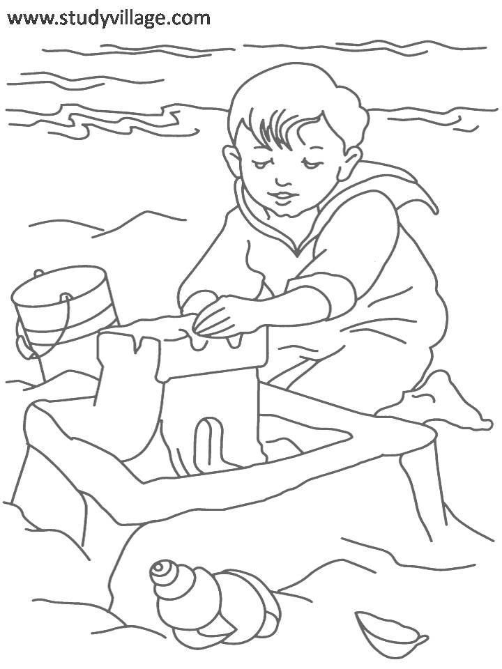 Summer Holidays coloring page for kids 21: Summer Holidays