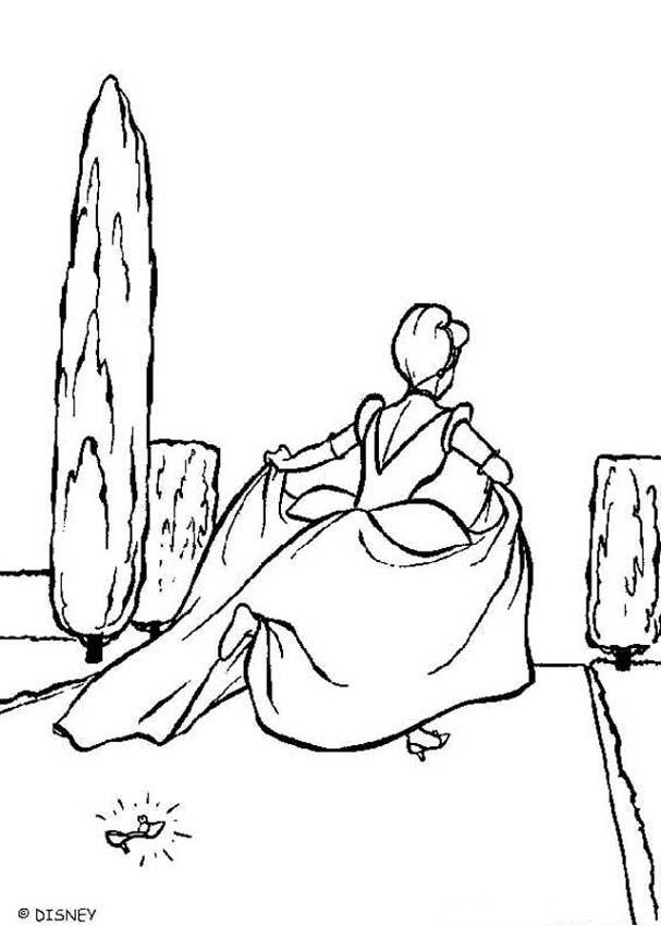Cinderella Glass Slipper Coloring Page Images & Pictures - Becuo