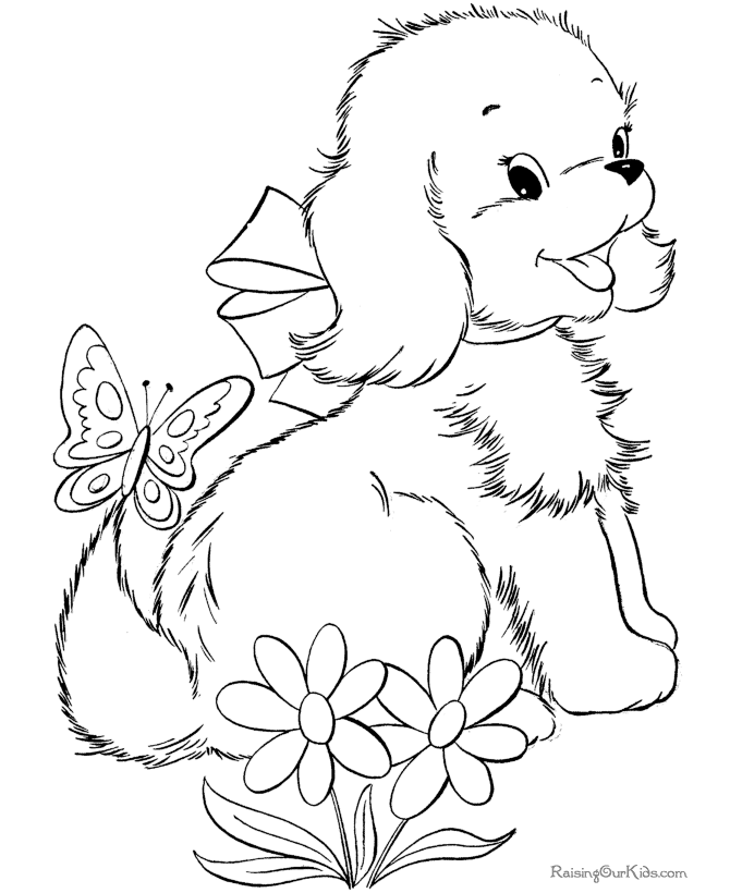 Cute Puppy Image To Print And Color - 69ColoringPages.com
