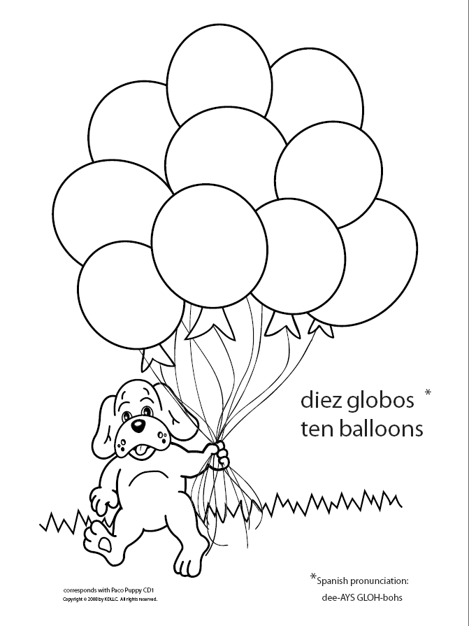 Balloons Coloring Pages 207 | Free Printable Coloring Pages