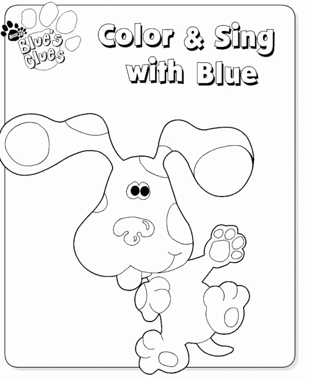 Coloring Pages Sensational Blues Clues Coloring Pages Picture Id