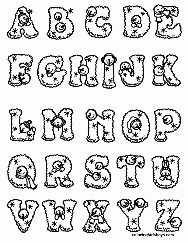 Preschool alphabet coloring pages - Coloring Pages & Pictures