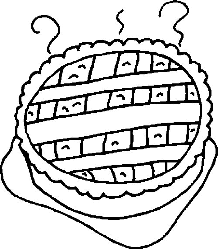Cake Pie - Food Coloring Pages : Coloring Pages for Kids
