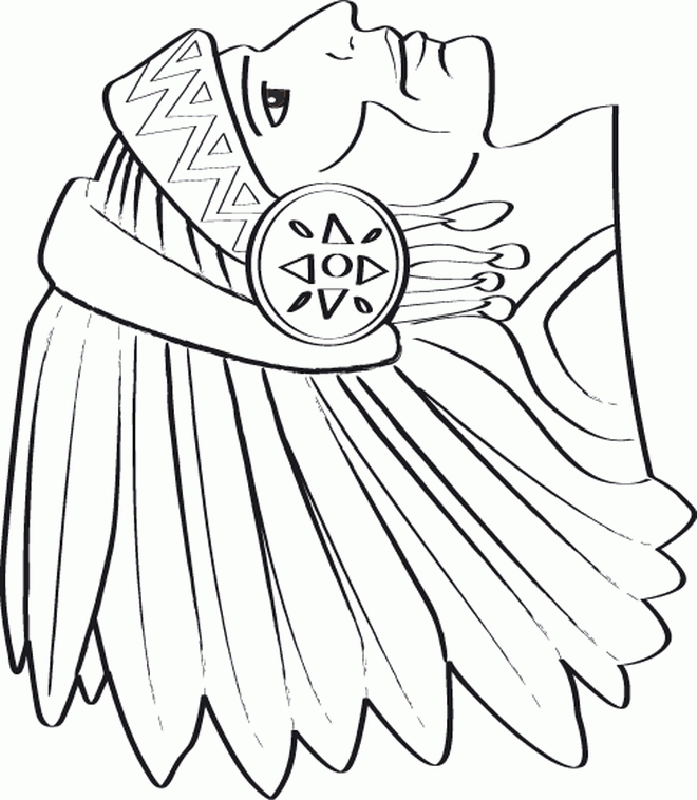 Native American Day Coloring Pages & Sheets For Kids Free