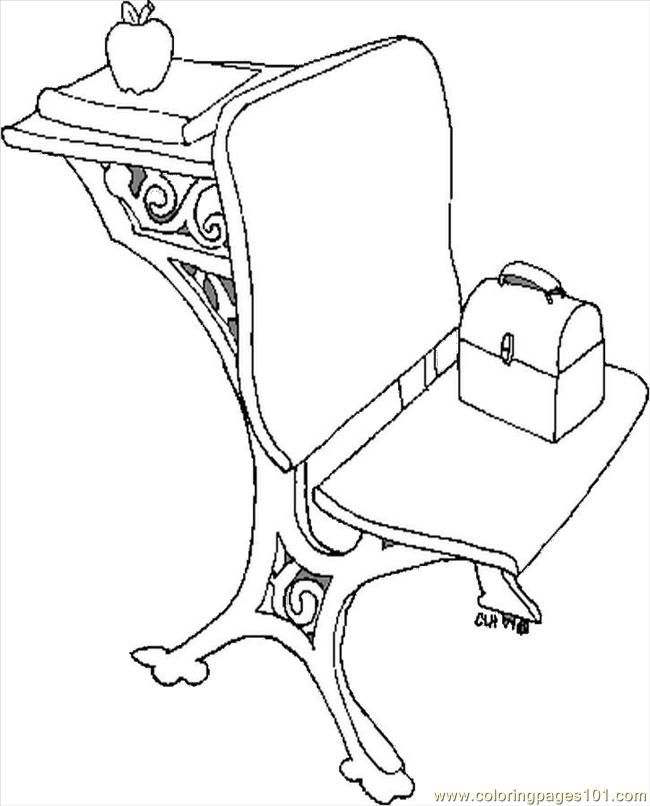 chair school Colouring Pages