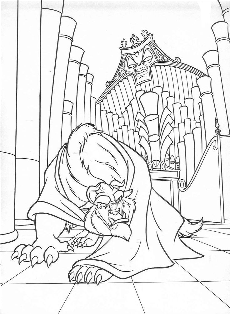 Beauty and The Beast Coloring Page | Future Wedding Flower Girl and R…