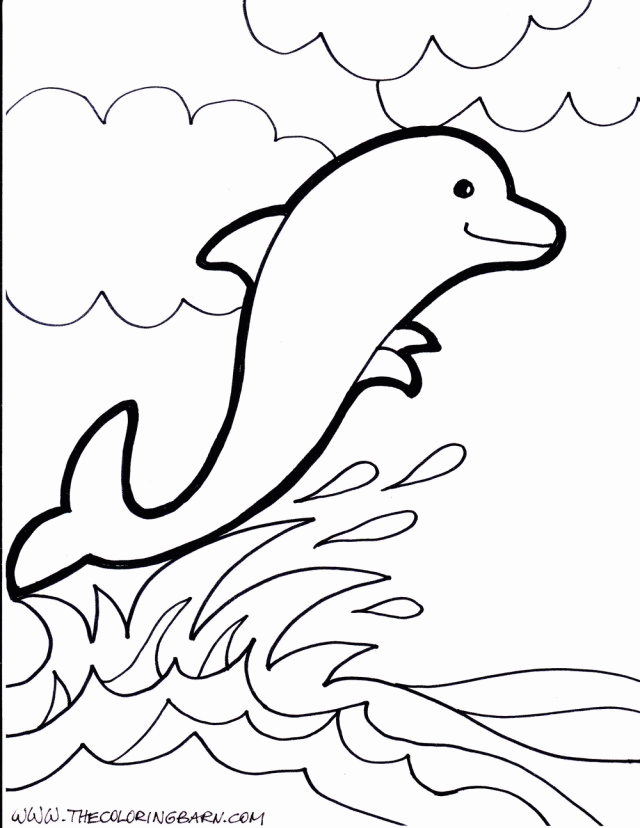 Dolphins The Coloring Barn Printable Coloring Pages Rainforest