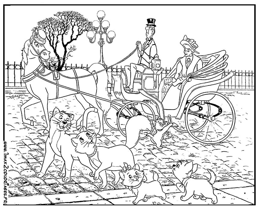 Coloriages Les Aristochats - coloring page The Aristocats - Une