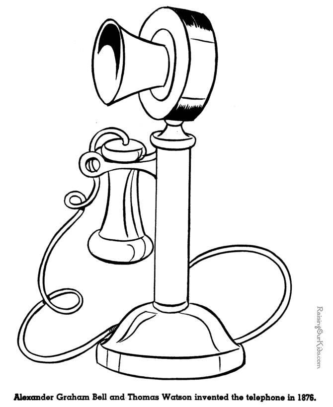 Telephone Colouring Pages