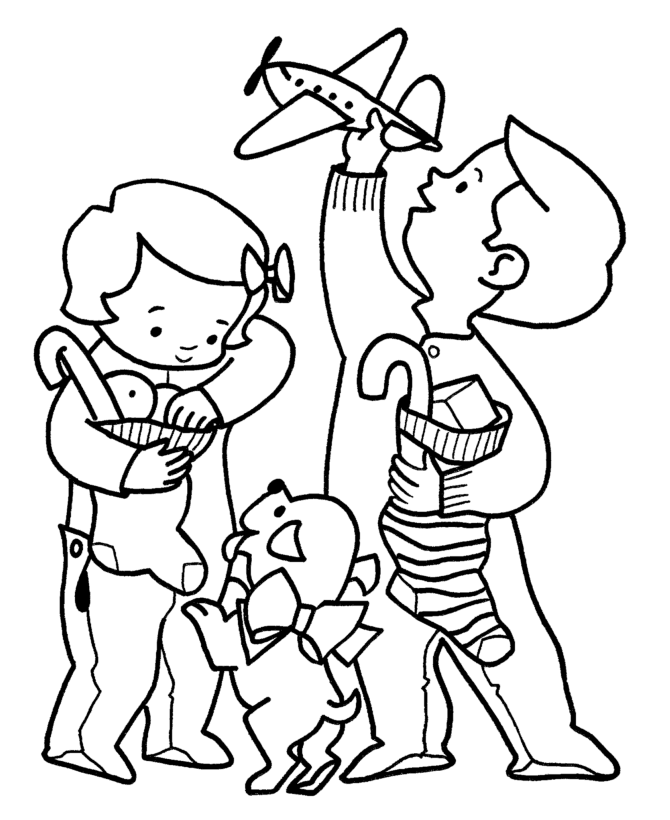 Holiday Coloring Sheets For Kids Christmas Morning Coloring Pages