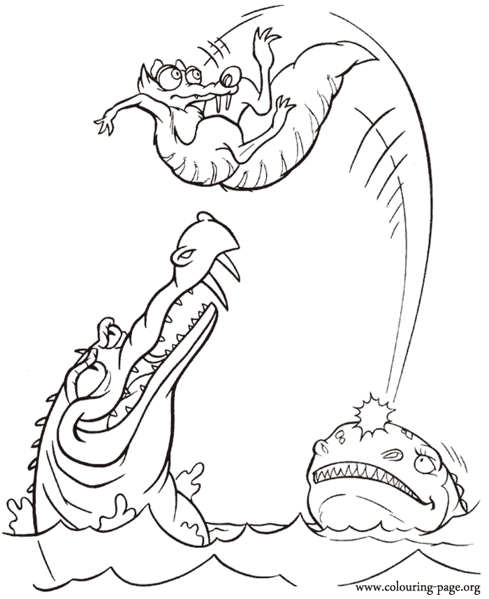 Ice Age - Scrat, Maelstrom and Cretaceous coloring page