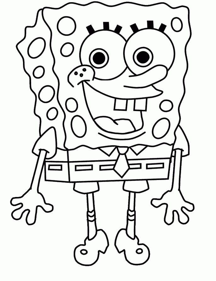Kids Under 7: SpongeBob SquarePants Coloring Pages