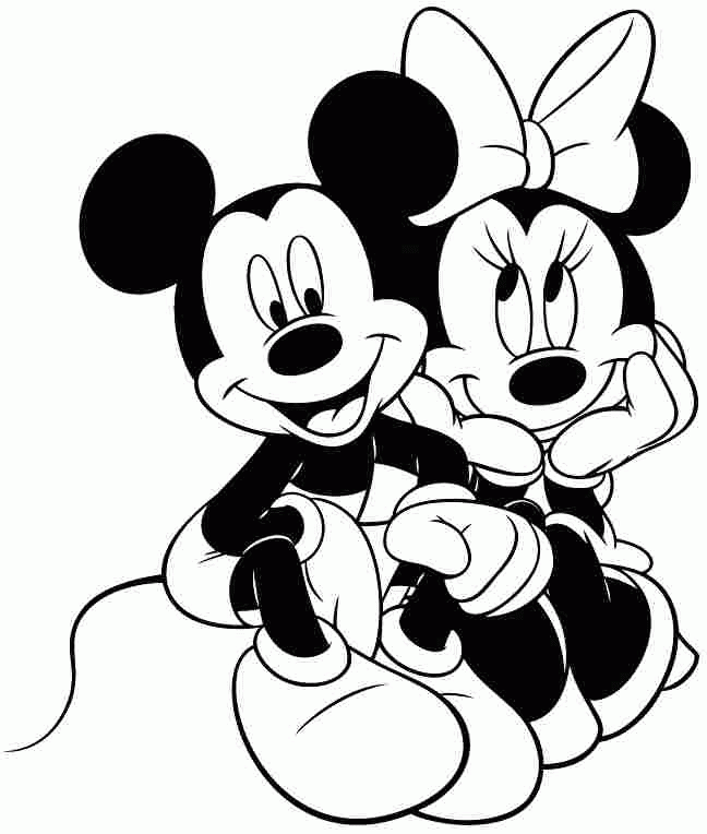 Cartoon Disney Mickey Mouse Colouring Sheets Printable Free For Kids #